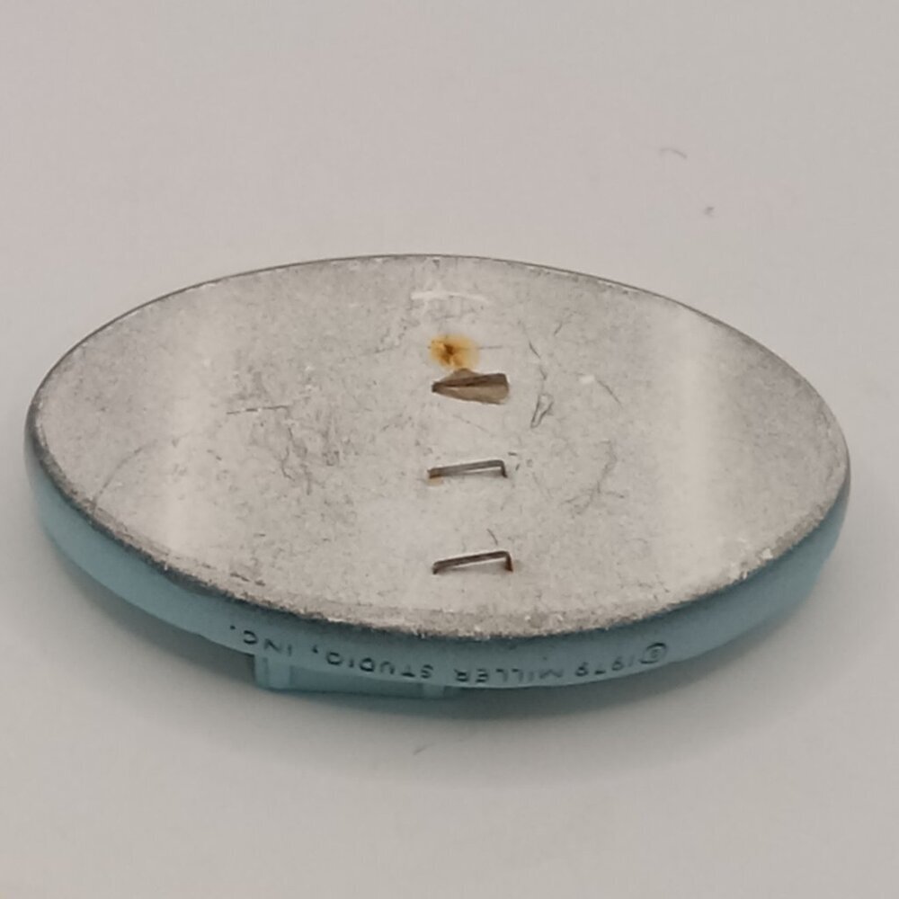 MILLER STUDIO '79 BLUE Oval Chalkware One Kitchen Plaque Coffee Grinder 5.25" - Picture 9 of 11